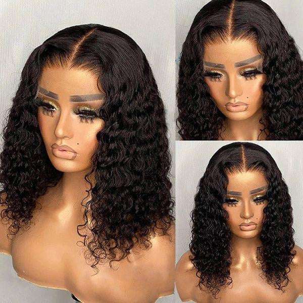 Black 6x4 glueless Jerry curls