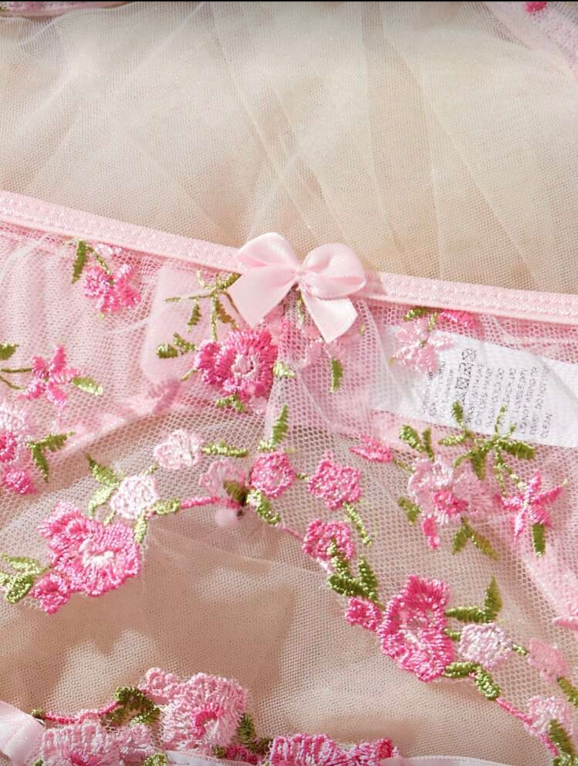 3pcs floral lingerie
