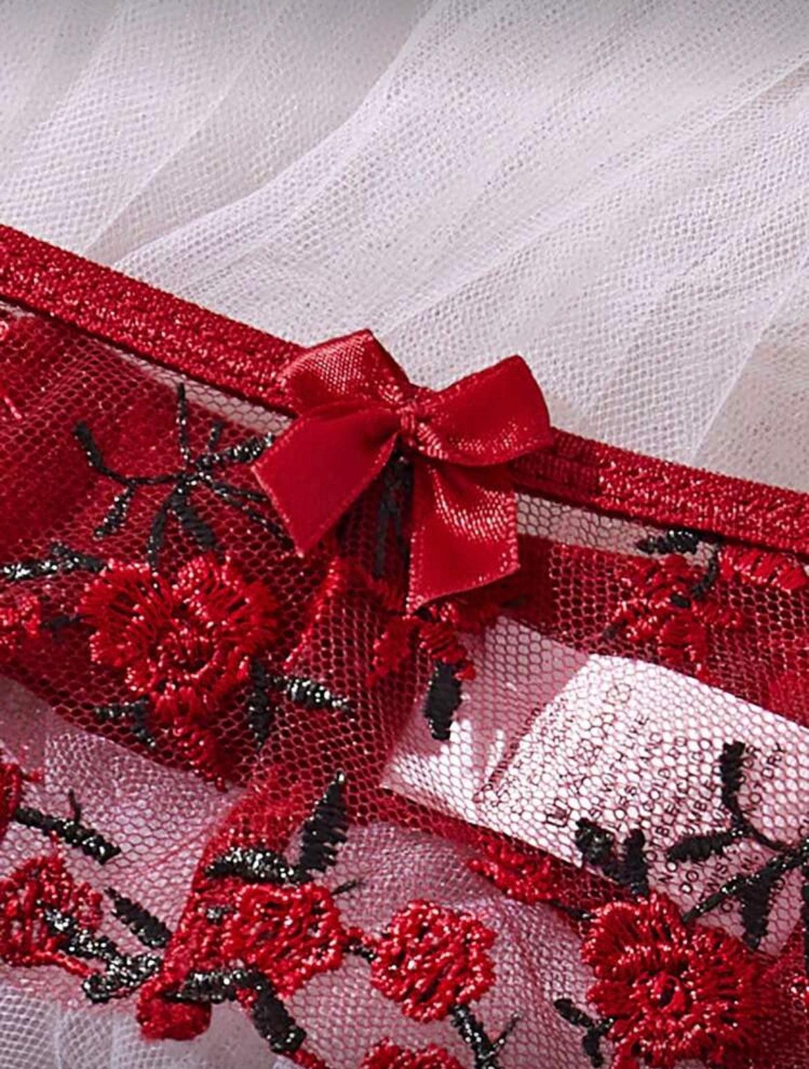 3pcs Red lingerie